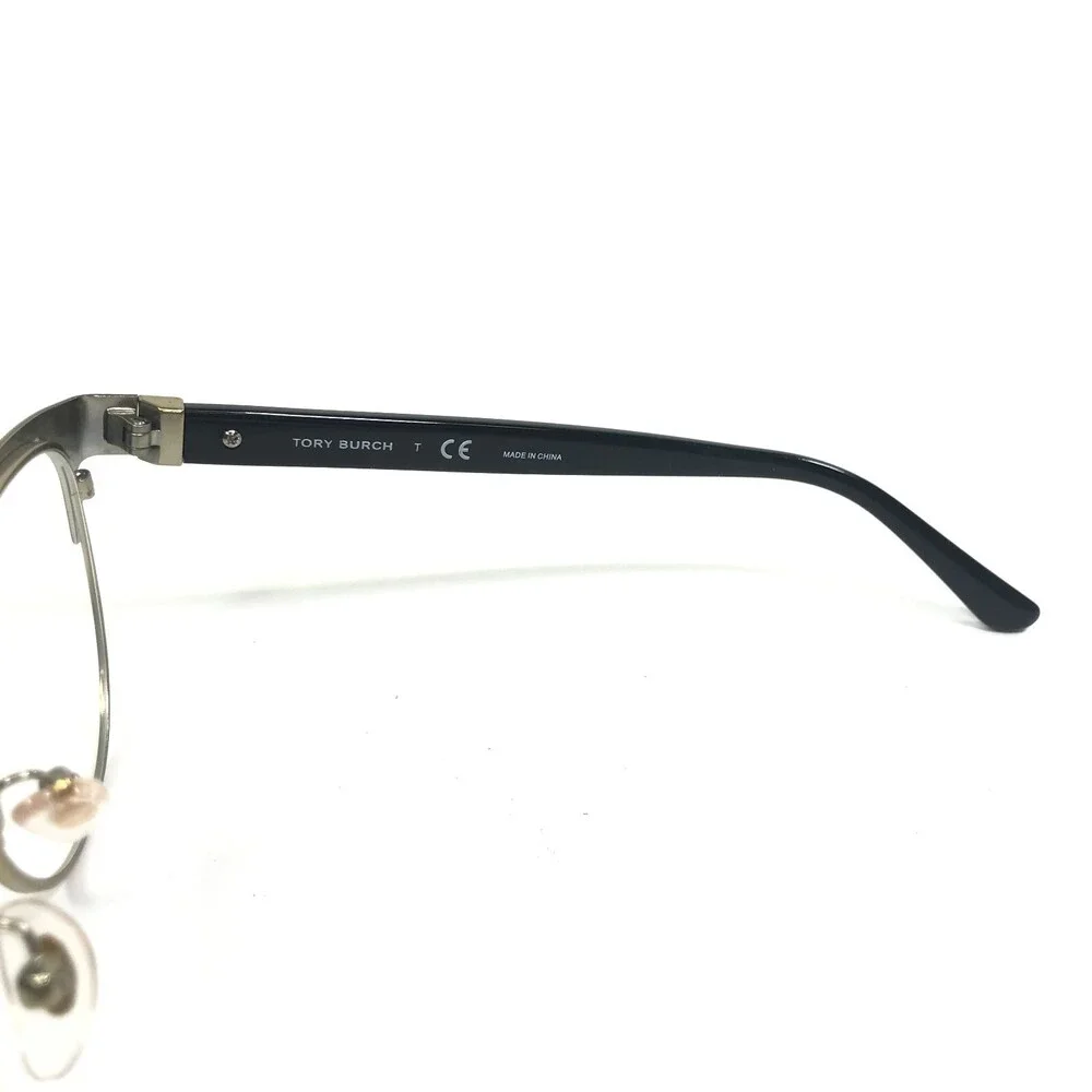 Tory Burch Eyeglasses Frames TY 1054 3100 Shiny Black Gold Round 50-18-140